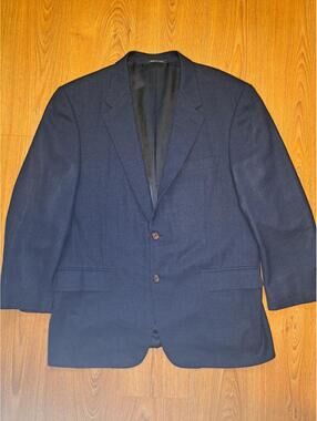 Zanella Loro Piana Sport Coat 44R Navy Linen Virgin Wool